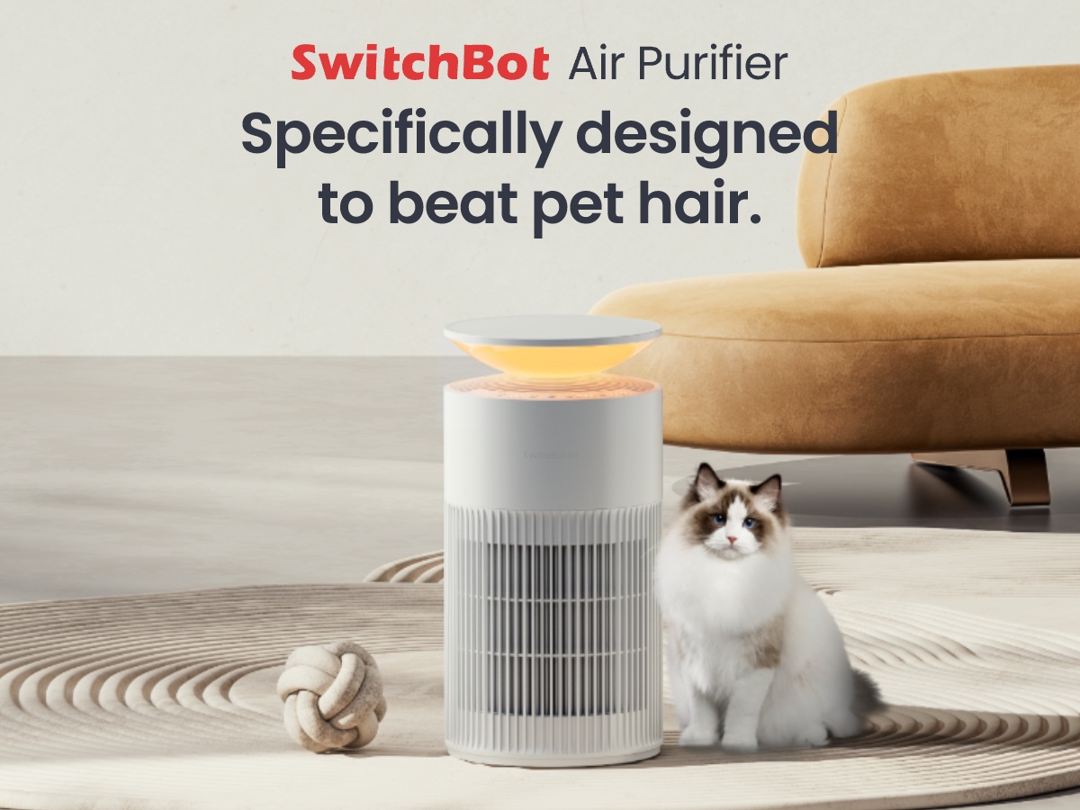SwitchBot 空氣清淨機 專為打理寵物毛髮設計