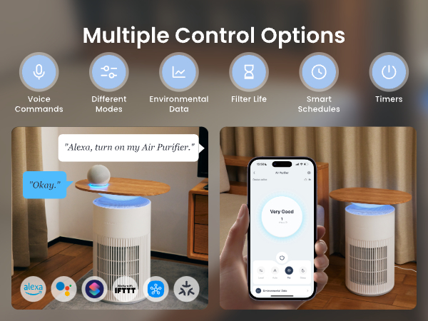 SwitchBot Air Purifier Table 擁有多種控制選項