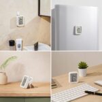 智能家居 溫溼度感測器 Meter Plus 可選擇壁掛、吸附於磁性表面，或直接立放，靈活滿足不同使用需求